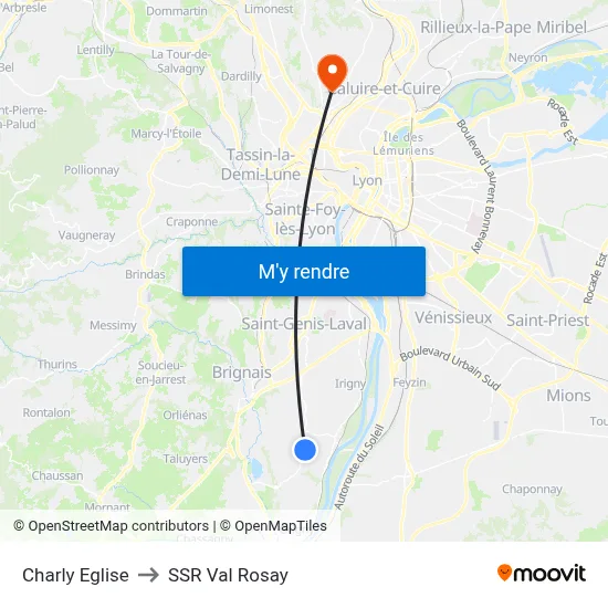 Charly Eglise to SSR Val Rosay map