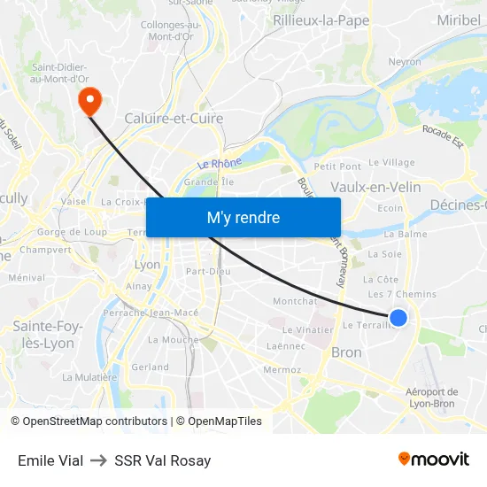 Emile Vial to SSR Val Rosay map
