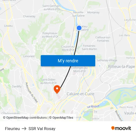 Fleurieu to SSR Val Rosay map