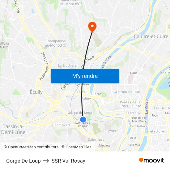 Gorge De Loup to SSR Val Rosay map