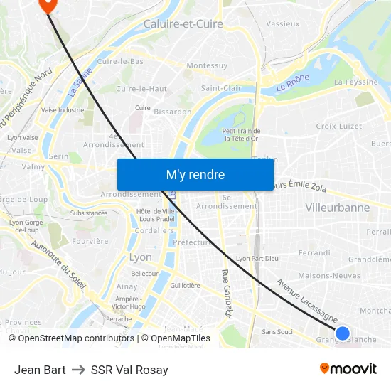 Jean Bart to SSR Val Rosay map
