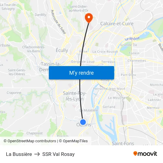 La Bussière to SSR Val Rosay map