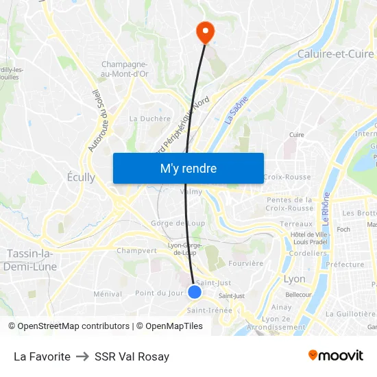 La Favorite to SSR Val Rosay map