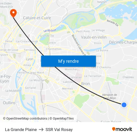 La Grande Plaine to SSR Val Rosay map