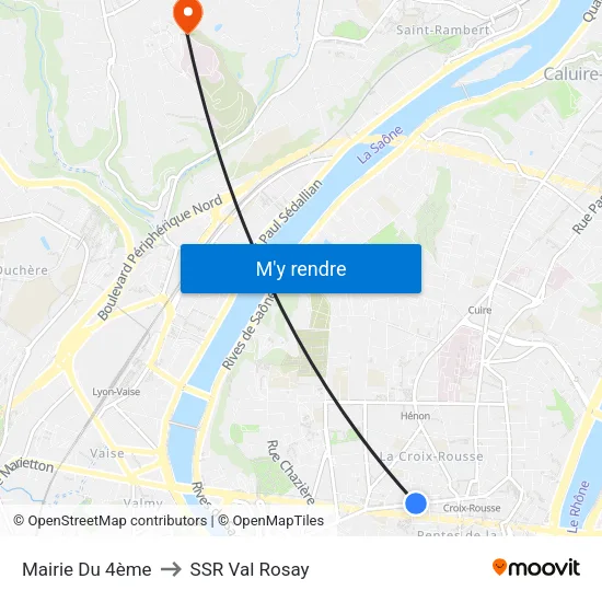 Mairie Du 4ème to SSR Val Rosay map