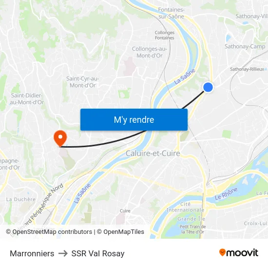 Marronniers to SSR Val Rosay map