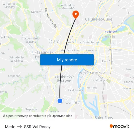Merlo to SSR Val Rosay map
