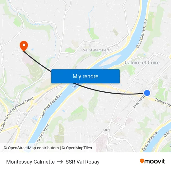 Montessuy Calmette to SSR Val Rosay map