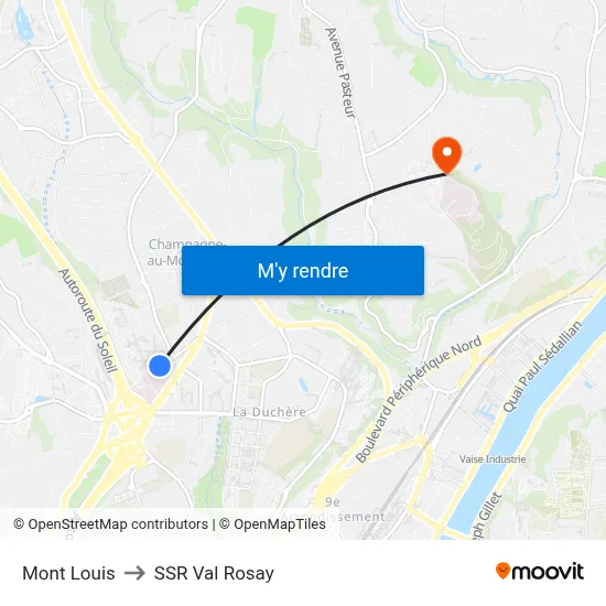 Mont Louis to SSR Val Rosay map