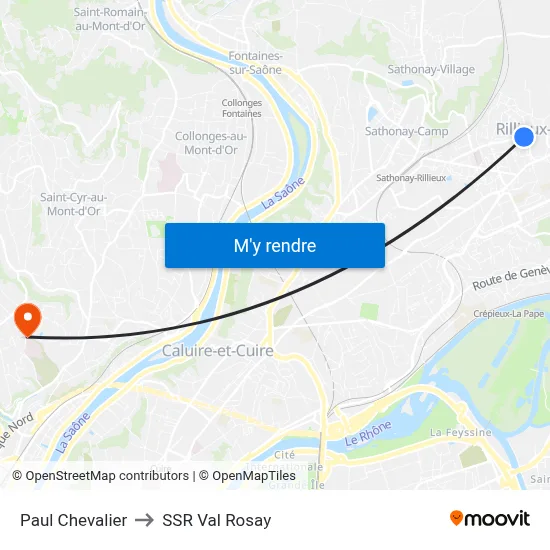Paul Chevalier to SSR Val Rosay map