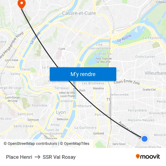 Place Henri to SSR Val Rosay map