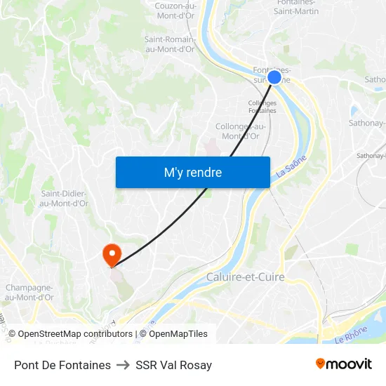 Pont De Fontaines to SSR Val Rosay map