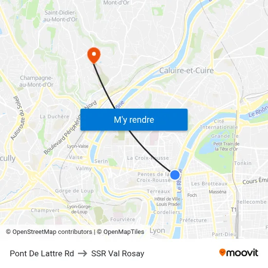 Pont De Lattre Rd to SSR Val Rosay map