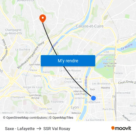 Saxe - Lafayette to SSR Val Rosay map
