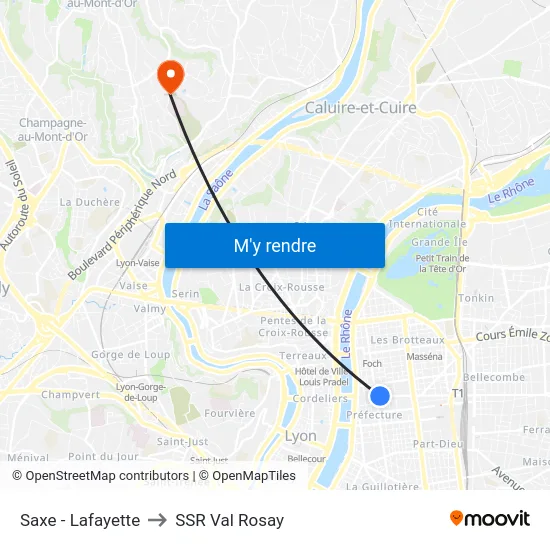 Saxe - Lafayette to SSR Val Rosay map