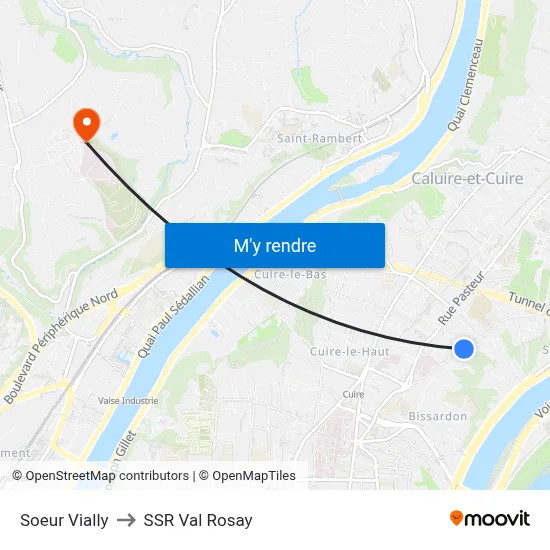 Soeur Vially to SSR Val Rosay map