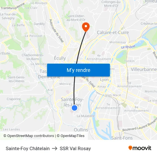 Sainte-Foy Châtelain to SSR Val Rosay map