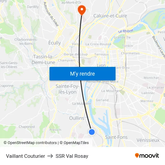 Vaillant Couturier to SSR Val Rosay map