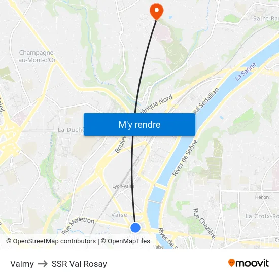 Valmy to SSR Val Rosay map