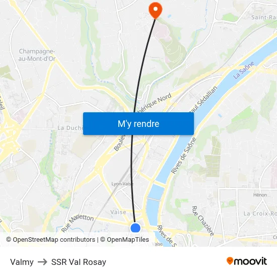 Valmy to SSR Val Rosay map