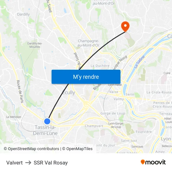Valvert to SSR Val Rosay map