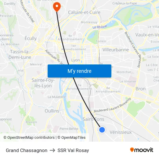 Grand Chassagnon to SSR Val Rosay map