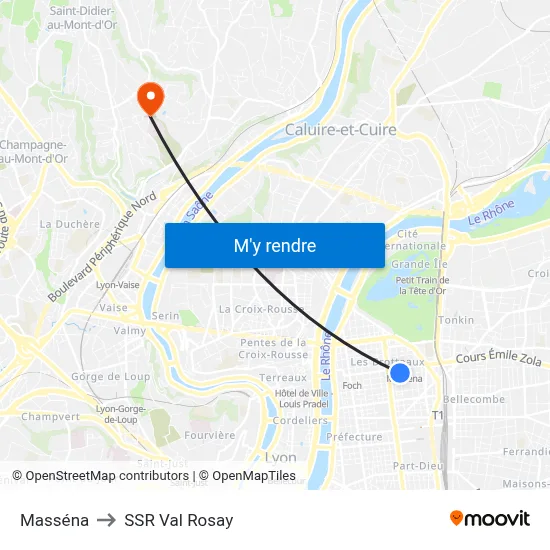 Masséna to SSR Val Rosay map