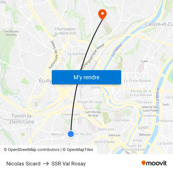 Nicolas Sicard to SSR Val Rosay map