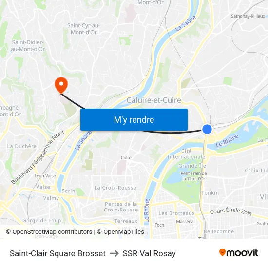 Saint-Clair Square Brosset to SSR Val Rosay map