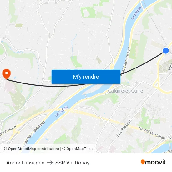 André Lassagne to SSR Val Rosay map