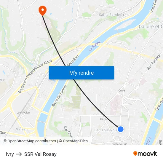 Ivry to SSR Val Rosay map