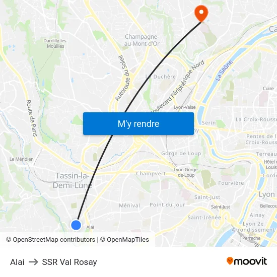 Alai to SSR Val Rosay map