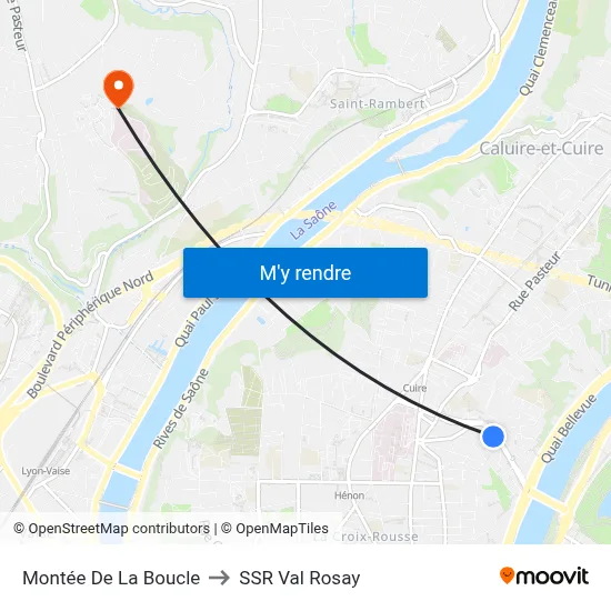 Montée De La Boucle to SSR Val Rosay map