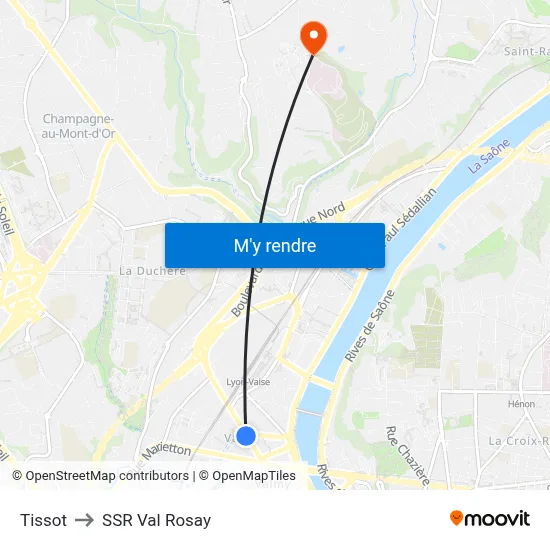 Tissot to SSR Val Rosay map