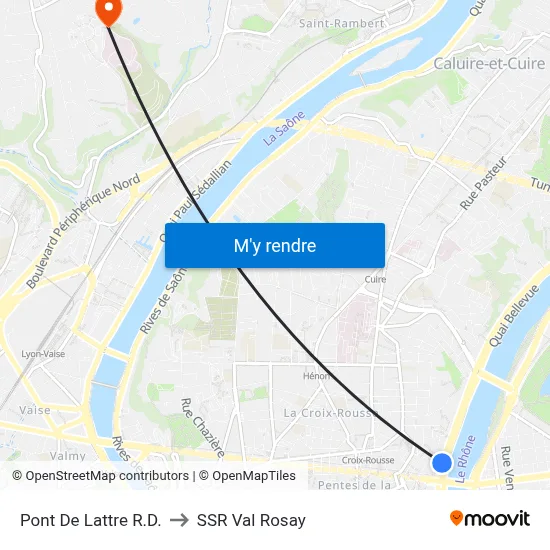Pont De Lattre R.D. to SSR Val Rosay map