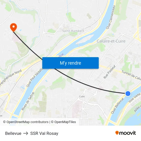 Bellevue to SSR Val Rosay map