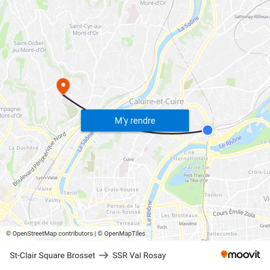 St-Clair Square Brosset to SSR Val Rosay map
