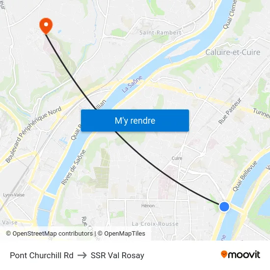 Pont Churchill Rd to SSR Val Rosay map