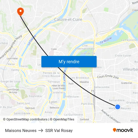 Maisons Neuves to SSR Val Rosay map