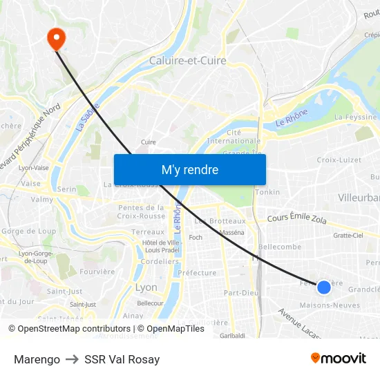 Marengo to SSR Val Rosay map