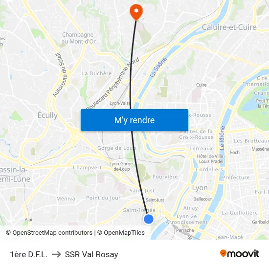 1ère D.F.L. to SSR Val Rosay map