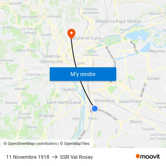 11 Novembre 1918 to SSR Val Rosay map