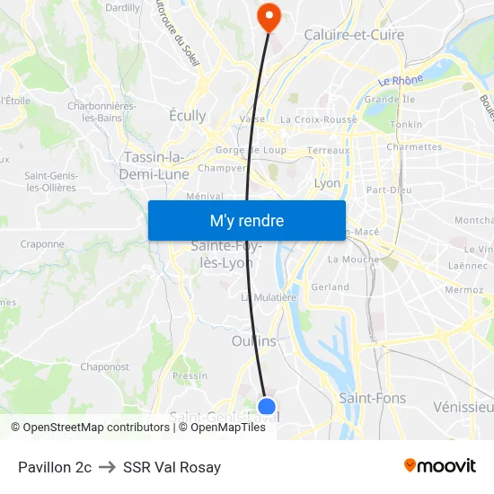 Pavillon 2c to SSR Val Rosay map