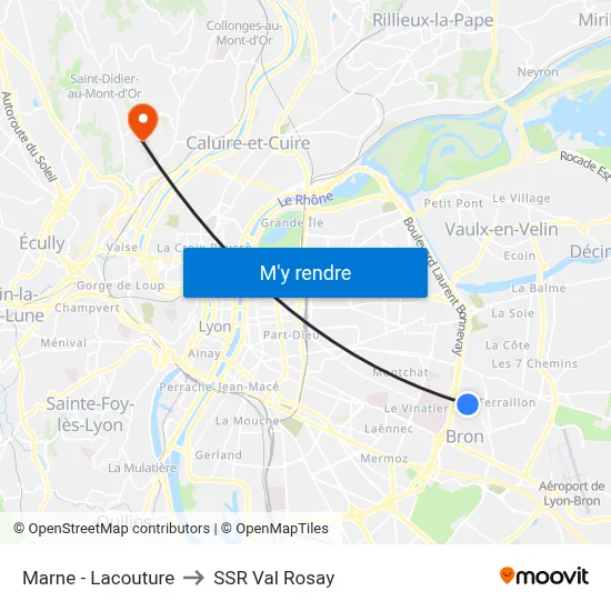 Marne - Lacouture to SSR Val Rosay map
