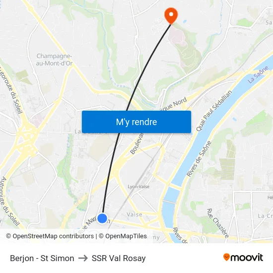 Berjon - St Simon to SSR Val Rosay map