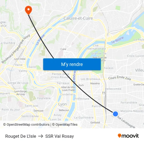 Rouget De L'Isle to SSR Val Rosay map