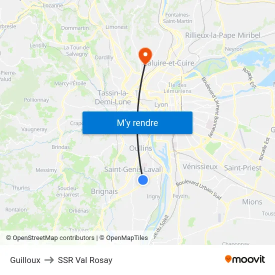 Guilloux to SSR Val Rosay map