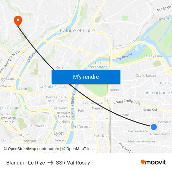 Blanqui - Le Rize to SSR Val Rosay map