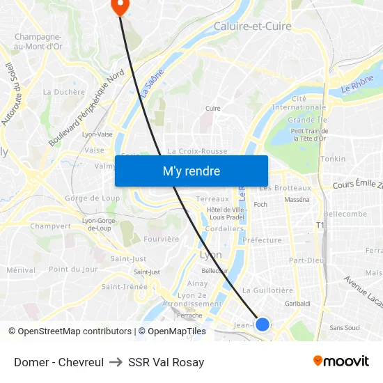 Domer - Chevreul to SSR Val Rosay map