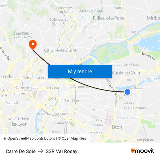 Carré De Soie to SSR Val Rosay map